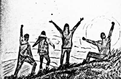 Reizen naar de zee - drawing Yassine