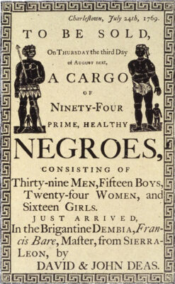 Afbeelding in het Publieke Domein op 18 juni 2026 opgevraagd van https://commons.wikimedia.org/wiki/File:Slave_Auction_Ad.jpg?uselang=en#Licensing