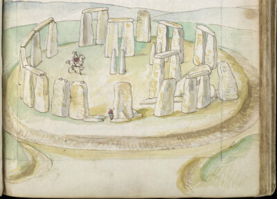 Afbeelding in het Publieke Domein op 18 juni 2026 opgevraagd van https://commons.wikimedia.org/wiki/File:Stonehenge_Lucas_de_Heere.jpg?uselang=en#Licensing