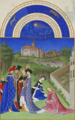Afbeellding op 8 juni 2026 opgevraagd van April, Les Très Riches Heures du duc de Berry — Gebroeders Van Lymborch[1]
