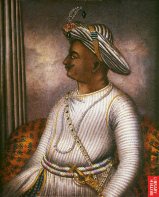 Afbeelding in het Publieke Domein opgehaald van https://commons.wikimedia.org/wiki/File:*Tipu_Sultan;_an_oil_painting,_1792*.jpg op 28 jan 2025